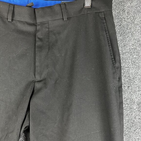 Reaction Kenneth Cole Pants Men 34 Techni-Cole Black Stretch Straight Flat Front - Picture 3 of 9